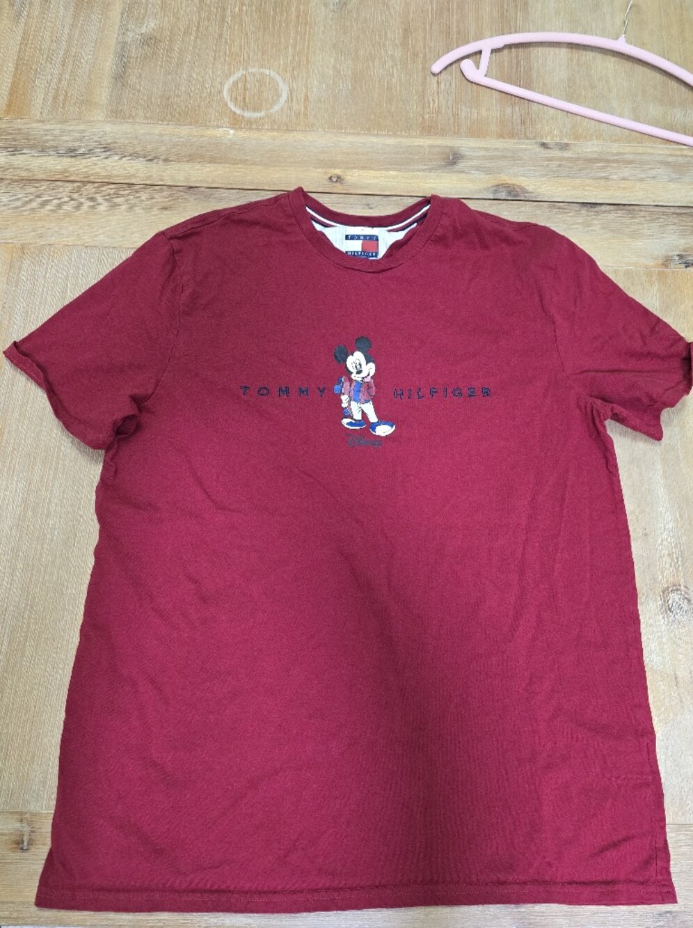 Tommy Hilfiger Men's Red Mickey Mouse Graphic Tee